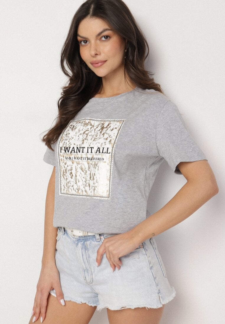 T-shirt Gri deschis