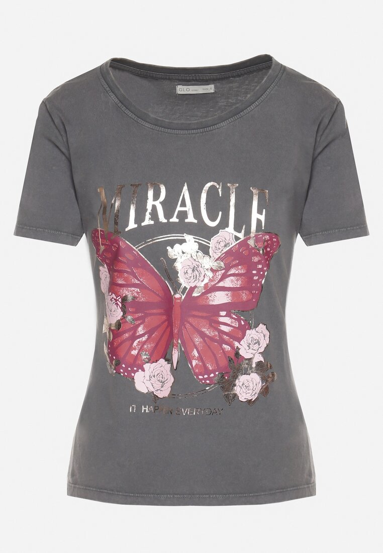 T-shirt Gri închis
