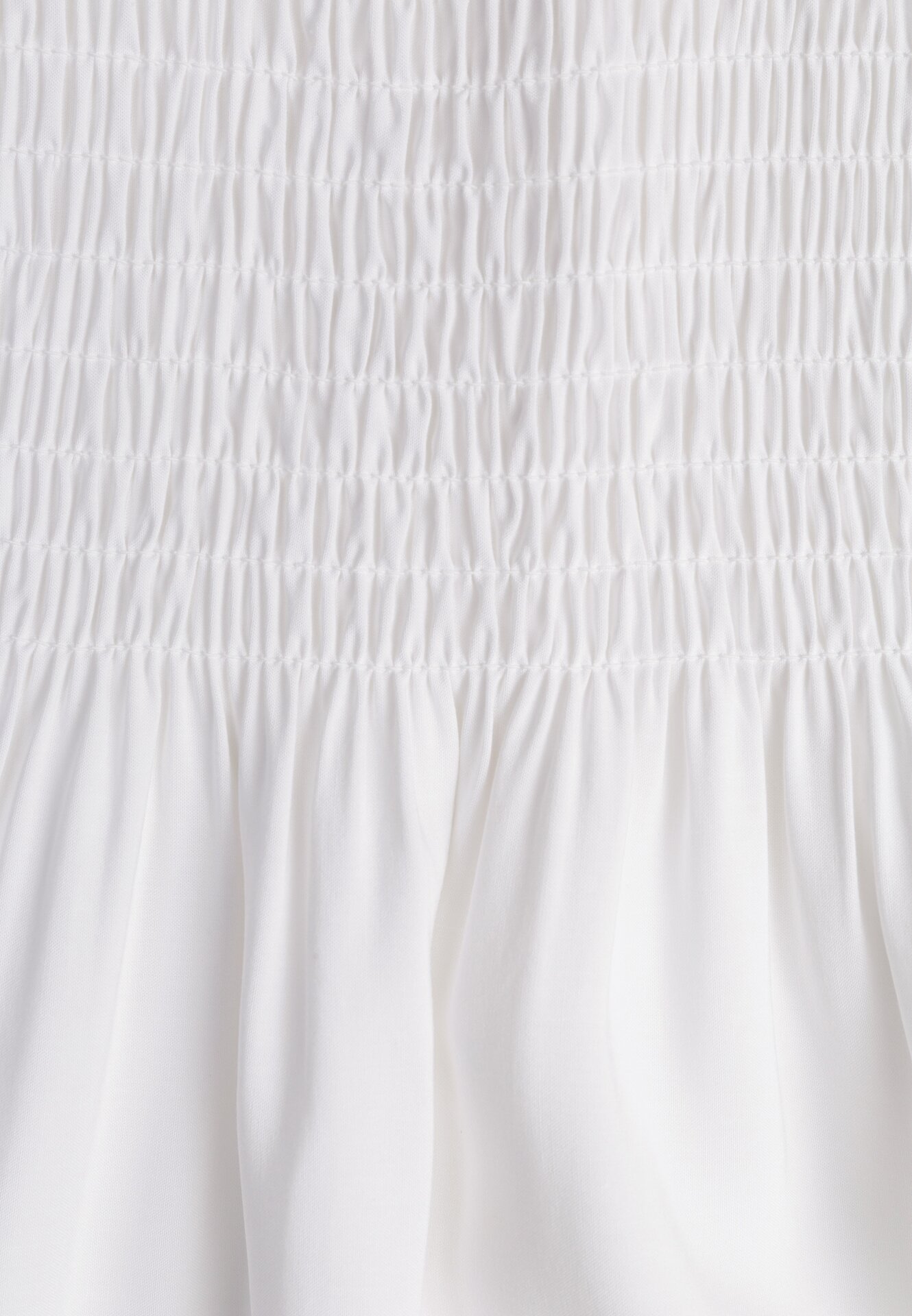 Biała Bawełniana Sukienka z Elastyczną Górą i Wiązanymi Ramiączkami Tolimea