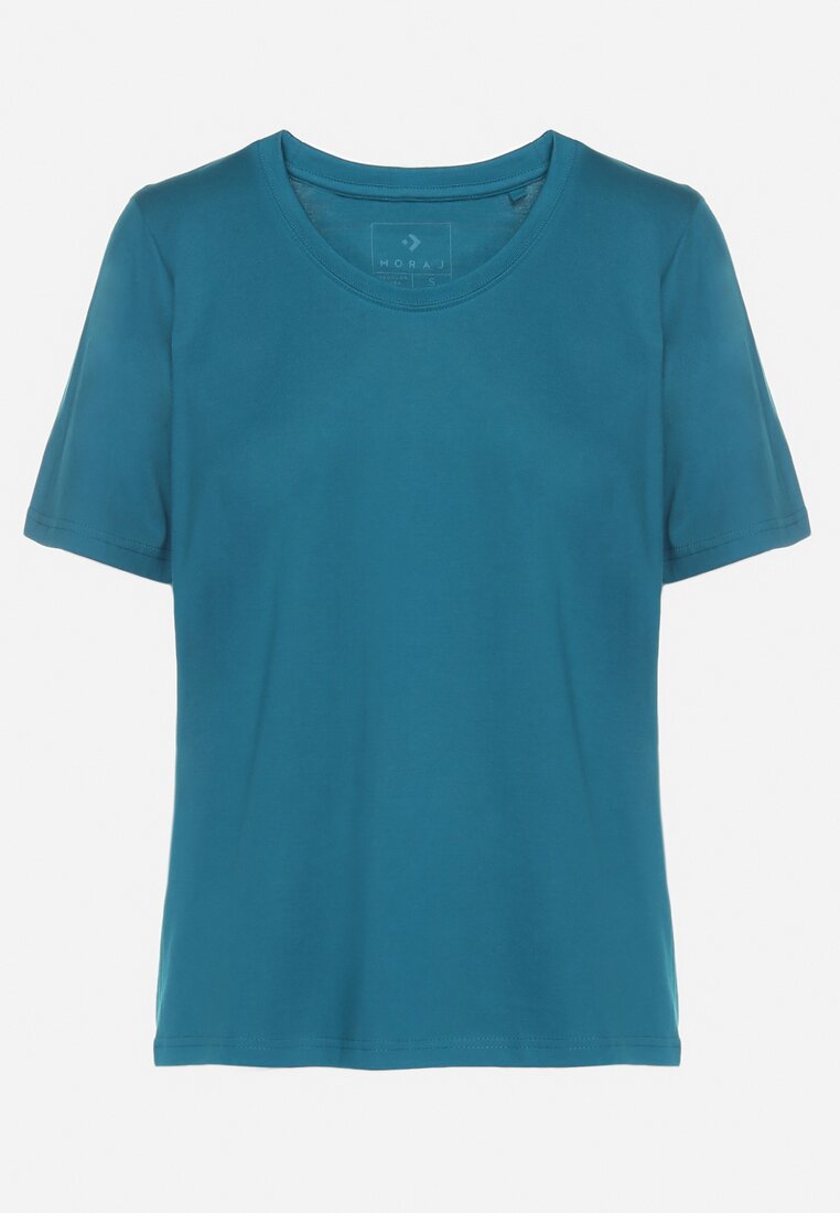 Ciemnozielony Bawełniany Klasyczny T-shirt Fevarene