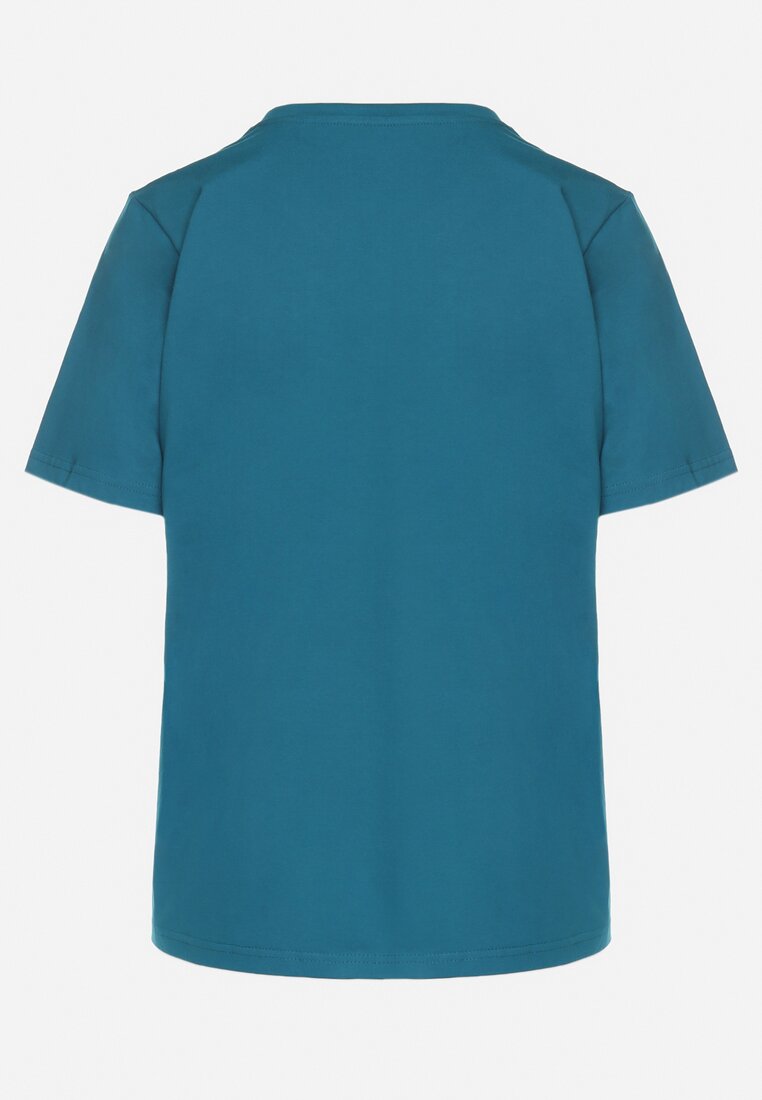 Ciemnozielony Bawełniany Klasyczny T-shirt Fevarene