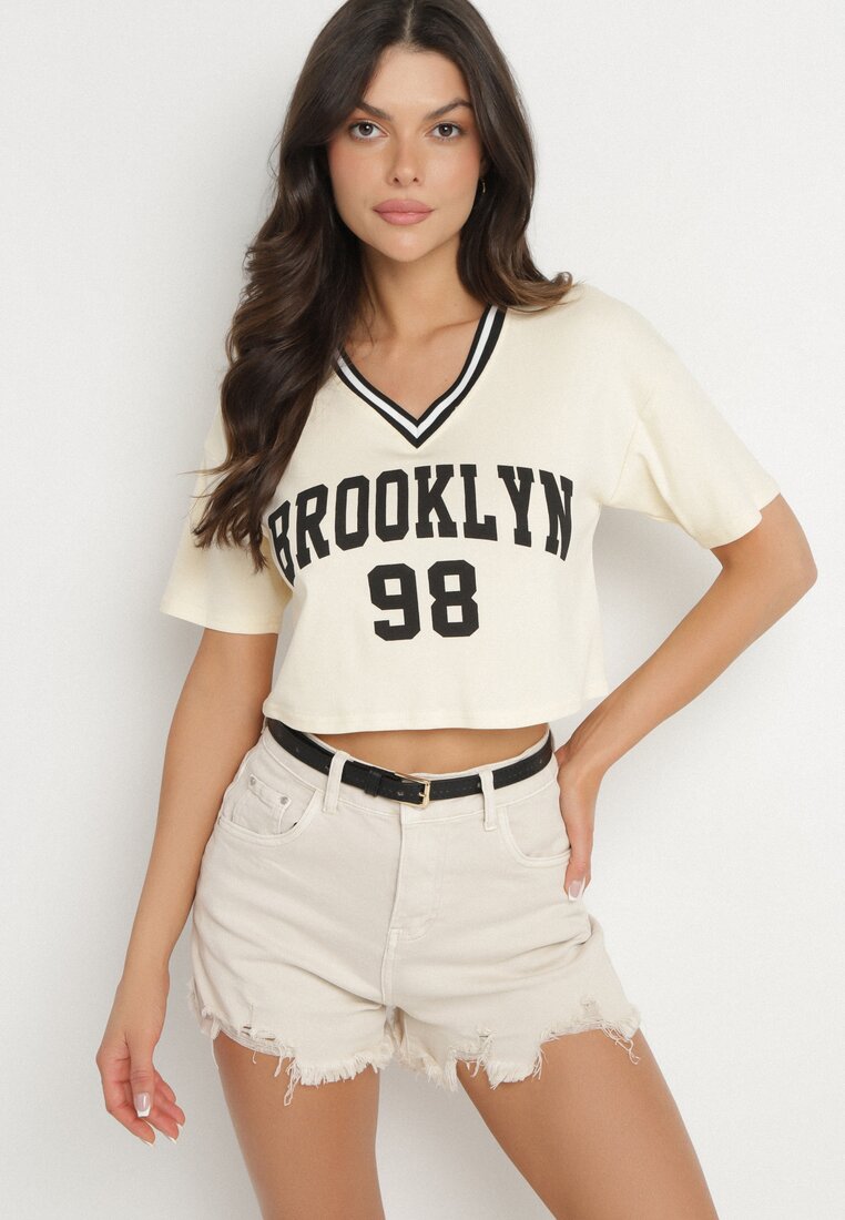 T-shirt Bej deschis