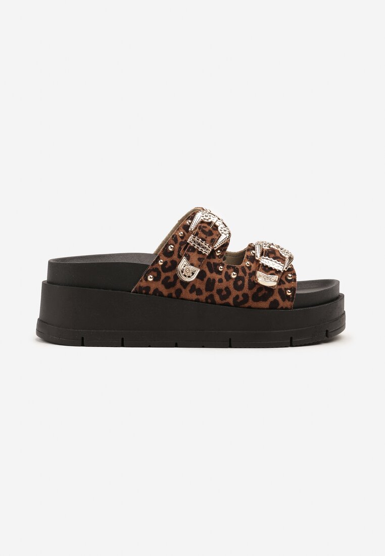 Papuci Imprimeu leopard