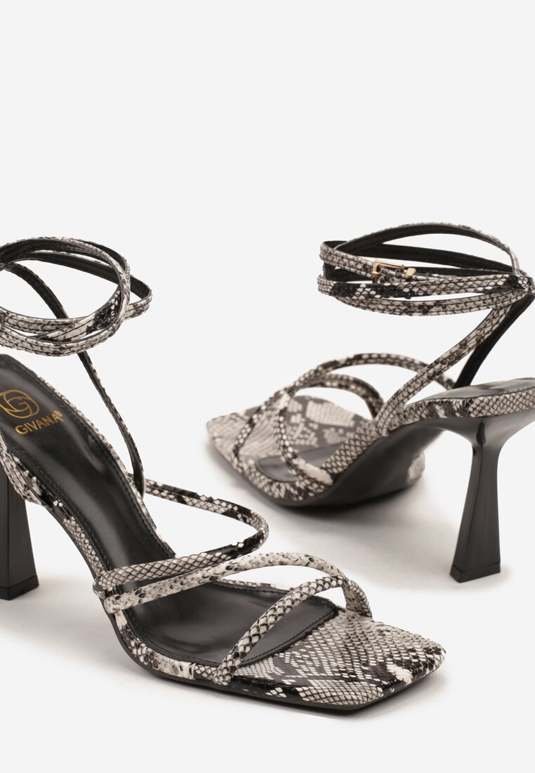 Sandale Print piele de șarpe