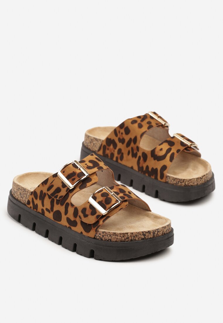 Papuci Imprimeu leopard