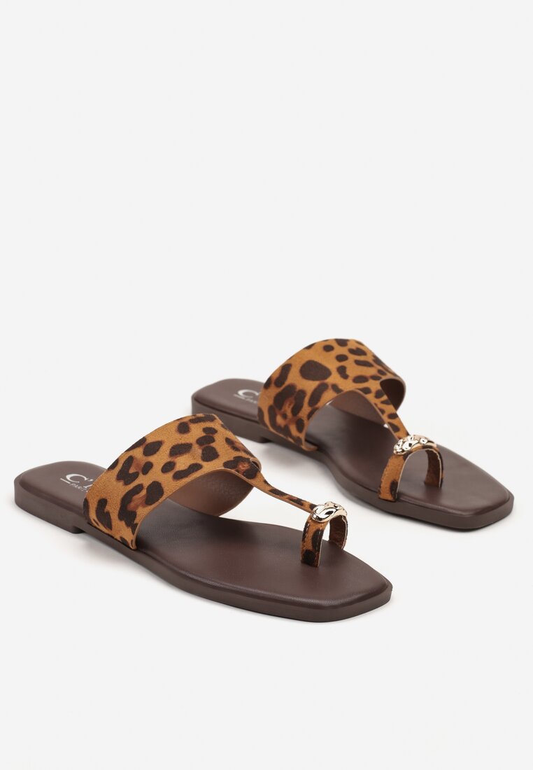 Papuci Imprimeu leopard