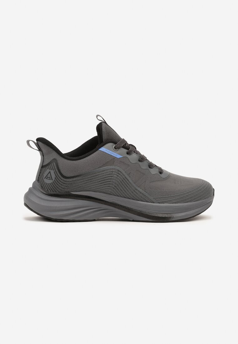 Ciemnoszare Buty Sportowe Sneakersy Ozdobione Tłoczonym Wzorem Axevia
