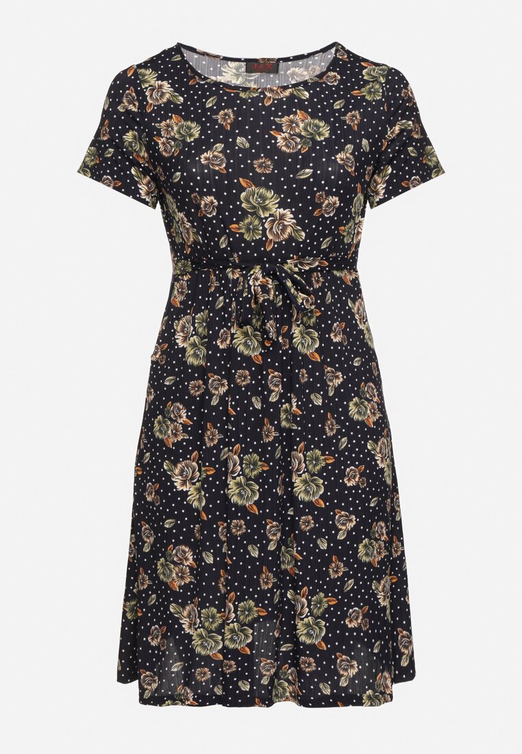 Rochie Bleumarin cu bej