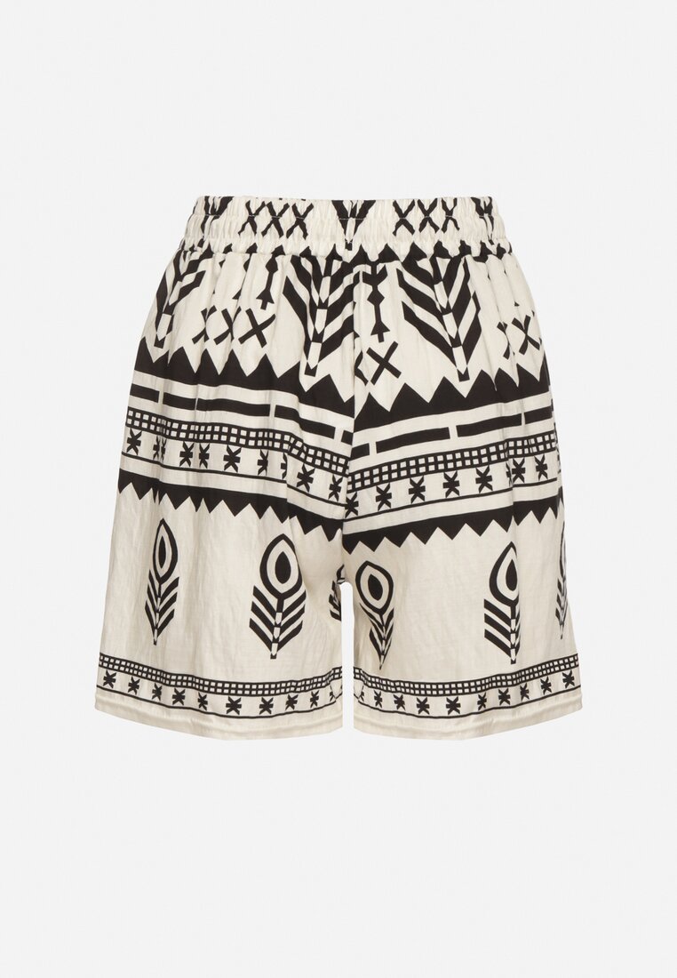 Pantaloni scurți Negru cu crem