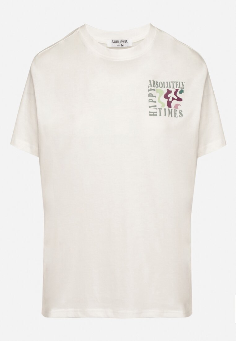 Biały Bawełniany T-shirt Oversize Fillaria