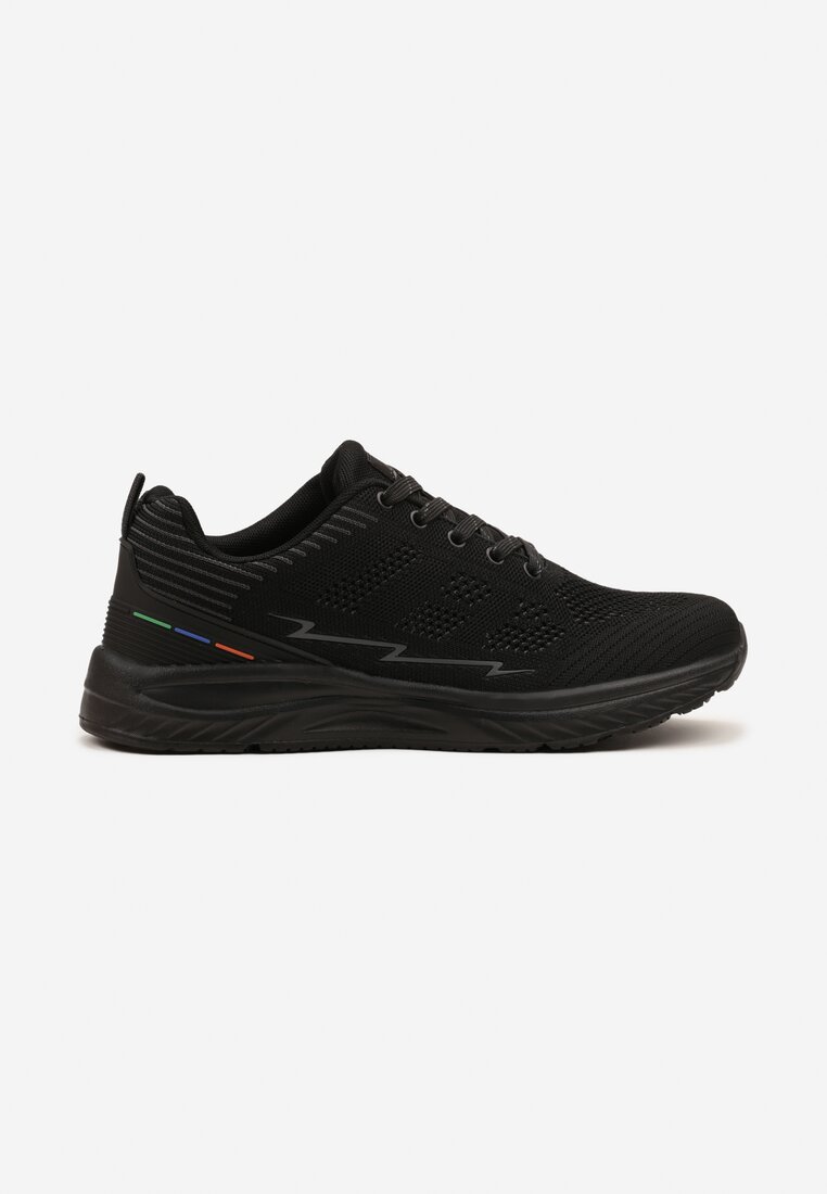 Czarne Buty Sportowe Sneakersy z Perforacją Ziraline