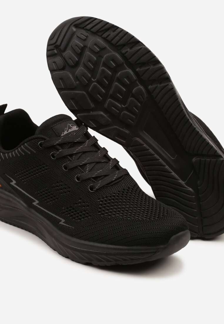 Czarne Buty Sportowe Sneakersy z Perforacją Ziraline