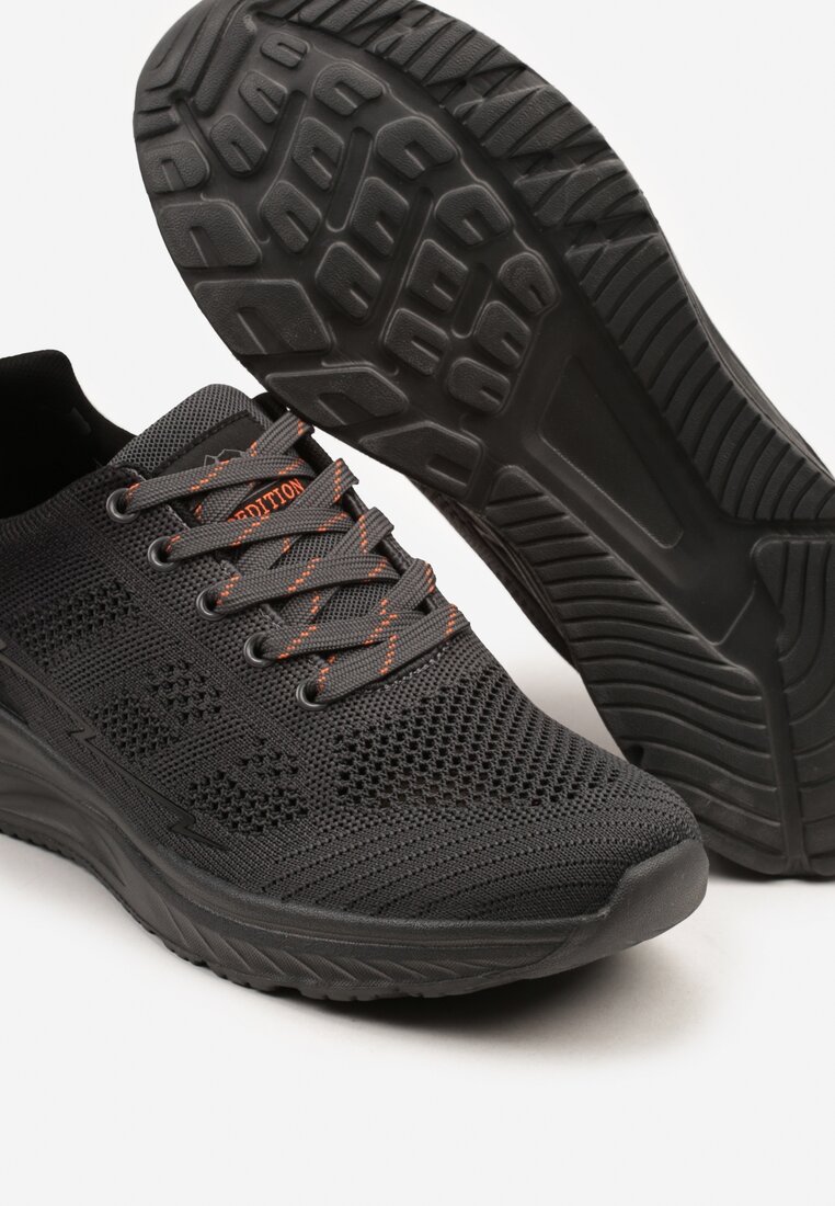 Ciemnoszare Buty Sportowe Sneakersy z Perforacją Ziraline