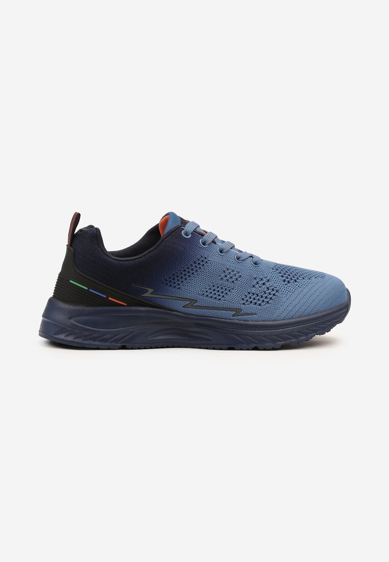 Niebieskie Buty Sportowe Sneakersy z Perforacją Ziraline