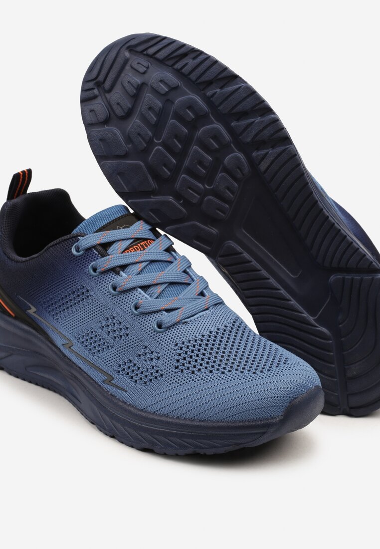 Niebieskie Buty Sportowe Sneakersy z Perforacją Ziraline