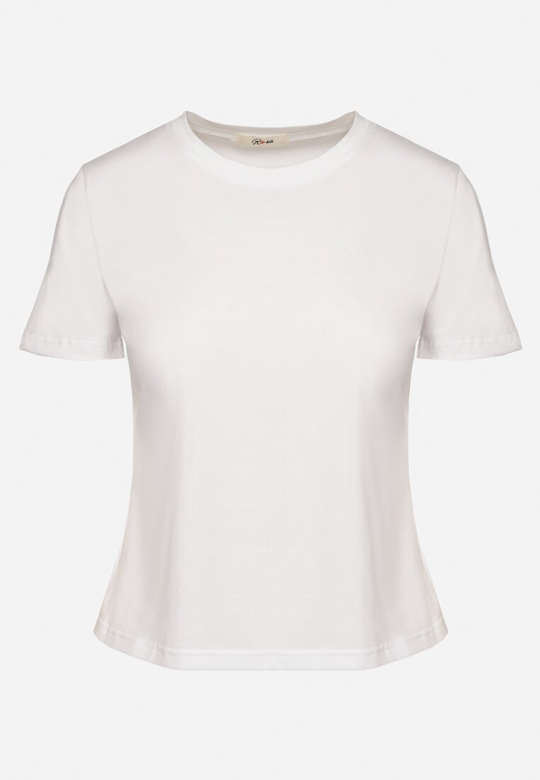 Biały Bawełniany Klasyczny T-shirt Ralarie
