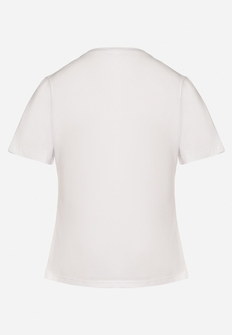 Biały Bawełniany Klasyczny T-shirt Ralarie