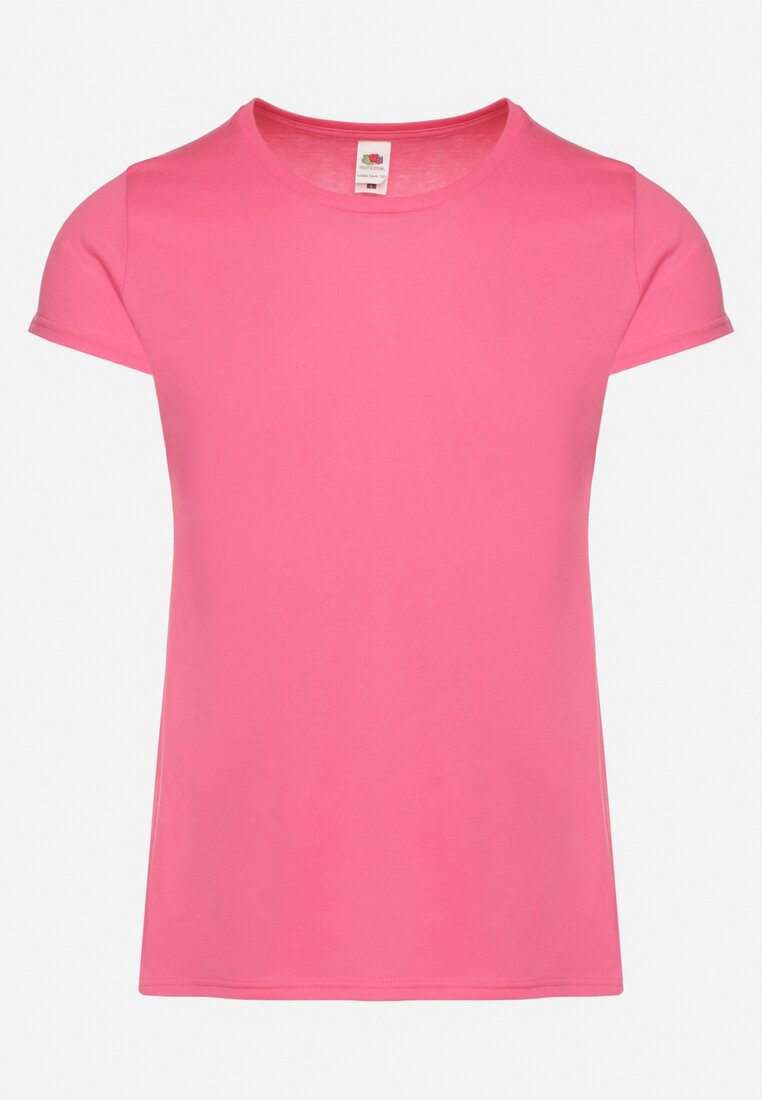 Fuksjowy Klasyczny T-shirt z Bawełny Fodena