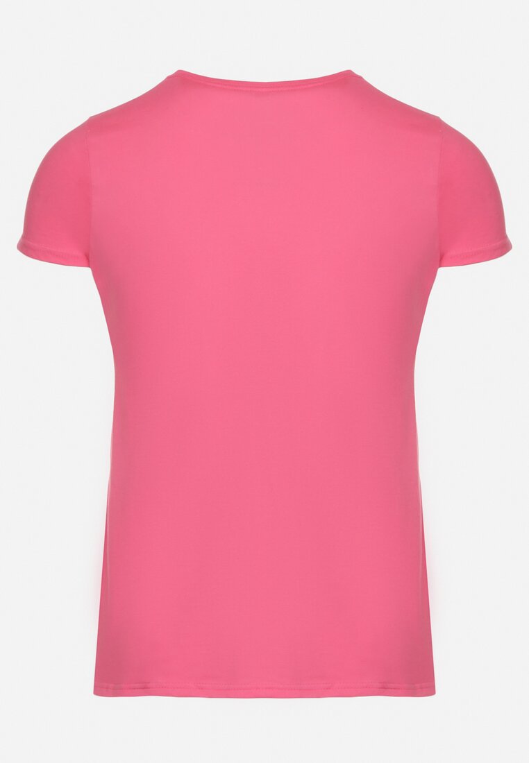 Fuksjowy Klasyczny T-shirt z Bawełny Fodena