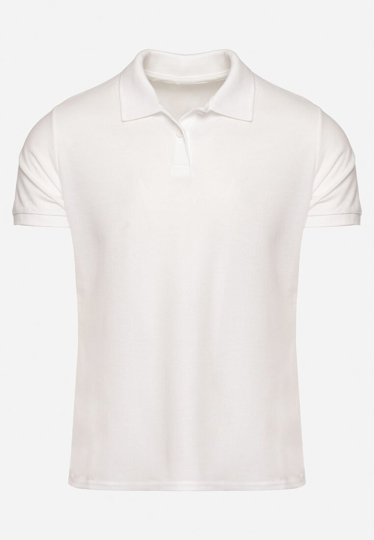 Biały T-shirt Polo z Bawełną Fodelira