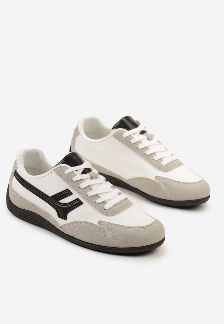 Białe Sneakersy Ozdobione Geometrycznym Wzorem Arulia