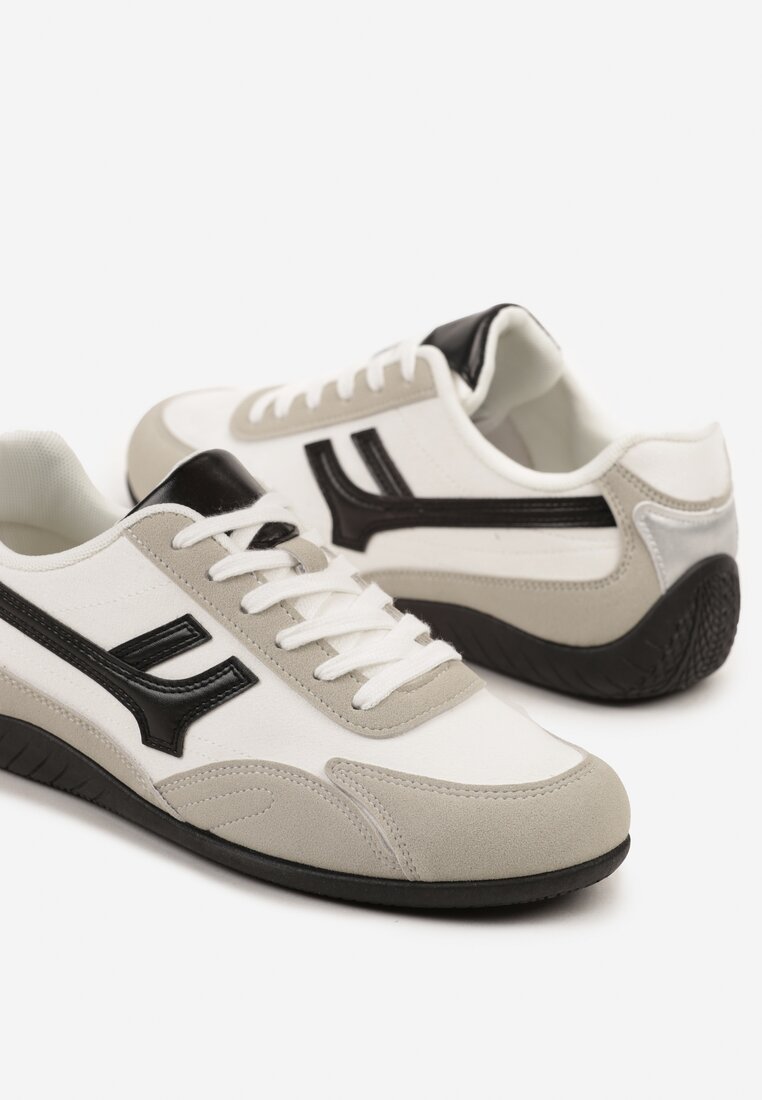 Białe Sneakersy Ozdobione Geometrycznym Wzorem Arulia