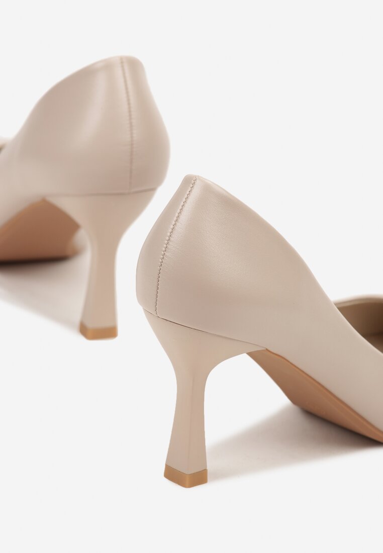 Pantofi stiletto Bej