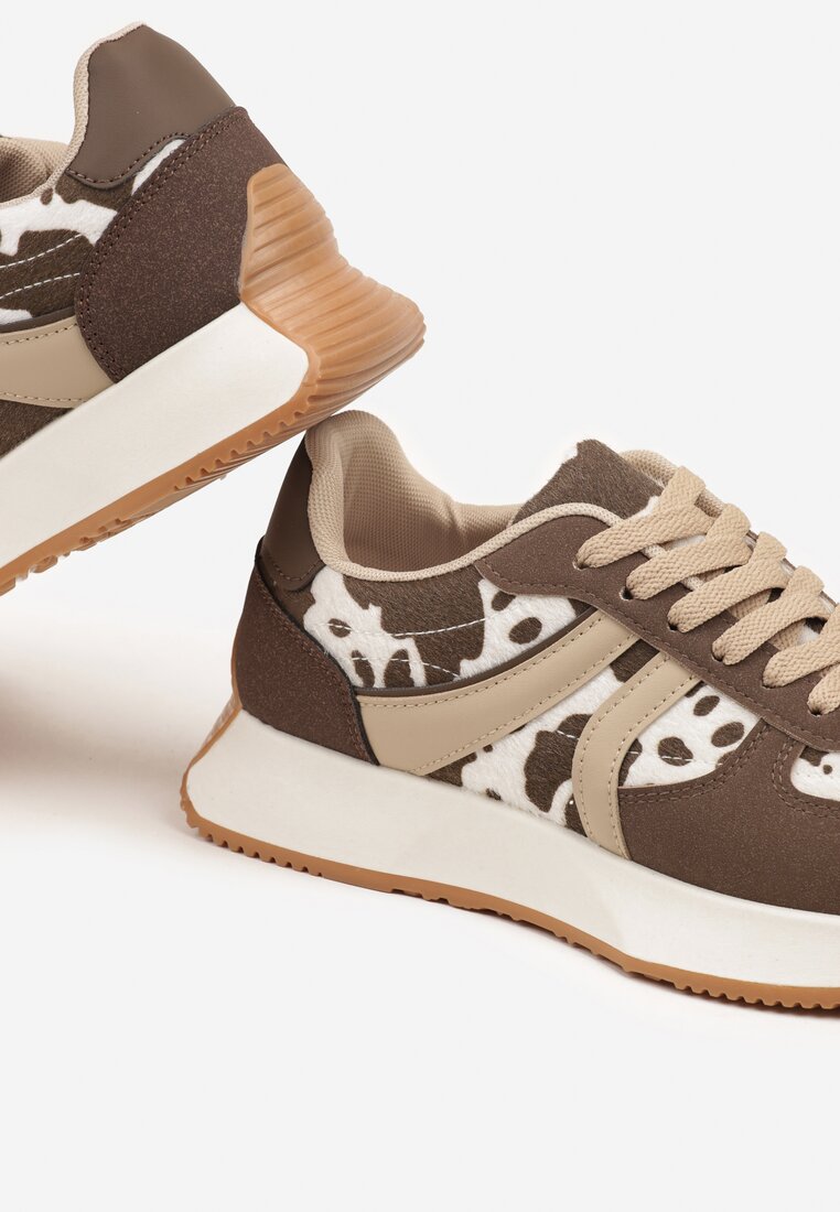Czarno-Białe Sneakersy Ozdobione Paskami Florgisse