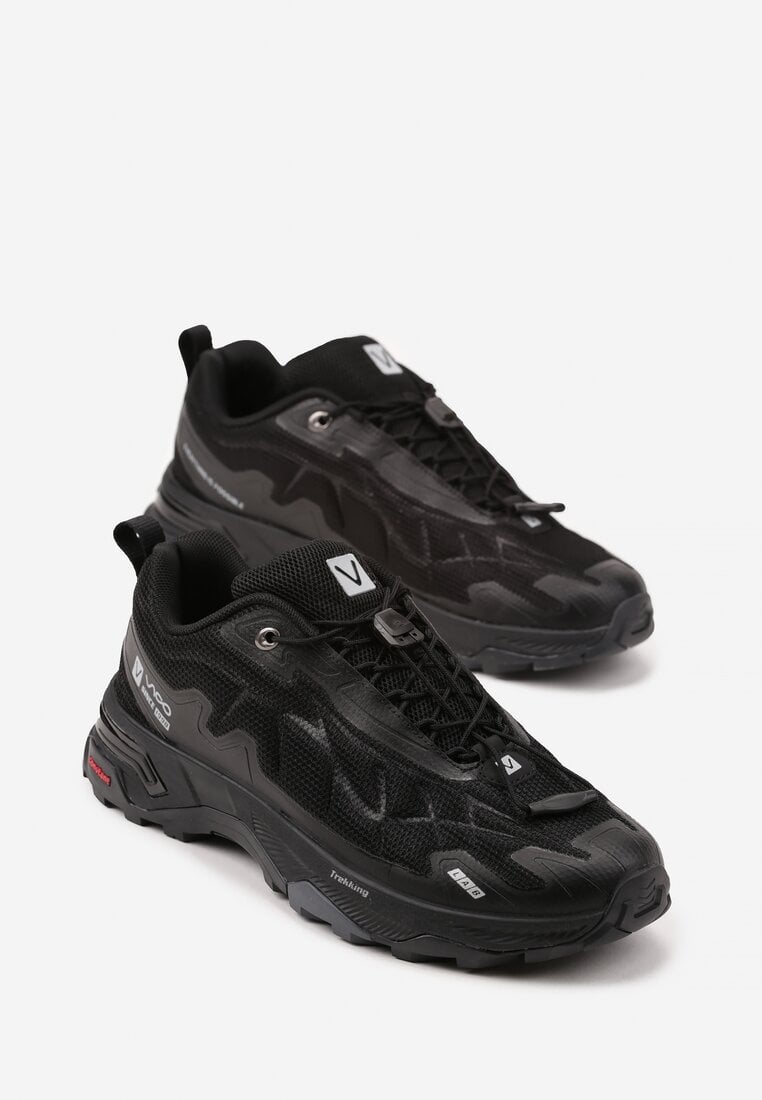 Czarne Buty Sportowe Sneakersy Ozdobione Tłoczeniem Rilonea