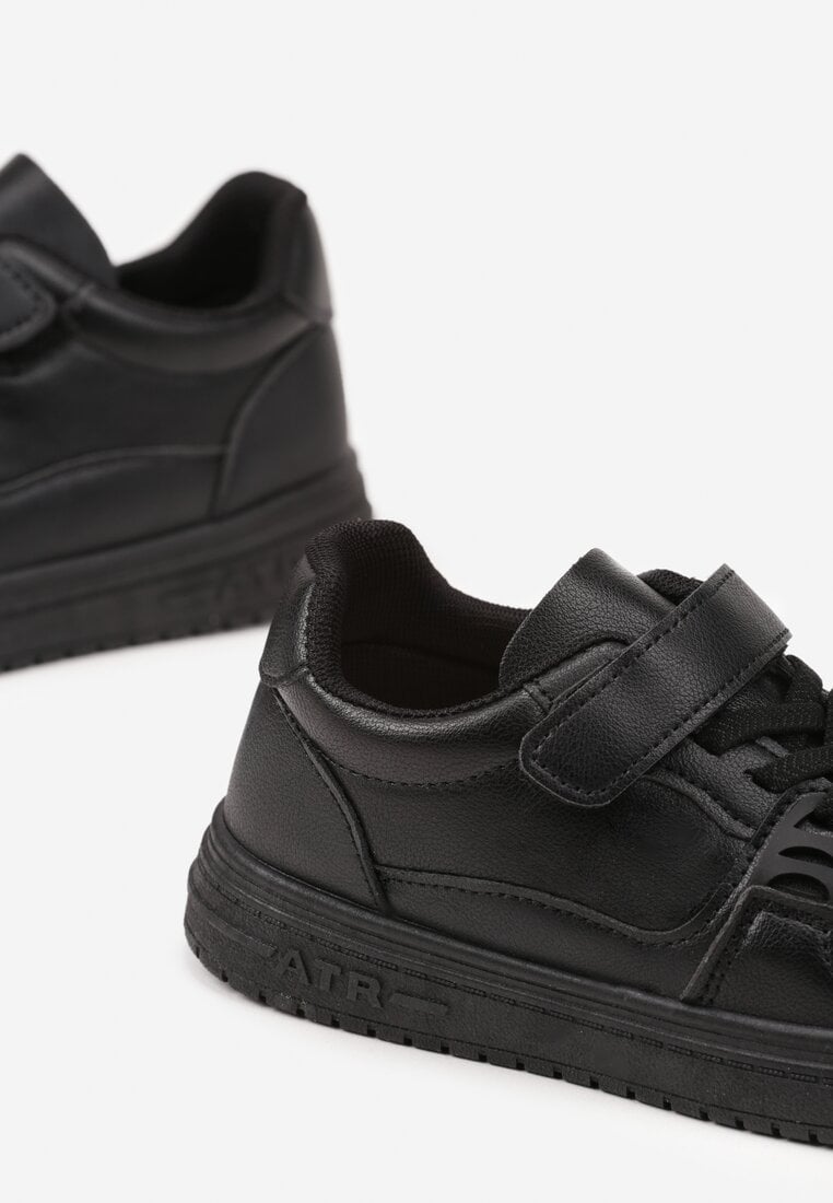 Czarne Buty Sportowe Sneakersy z Ozdobą Nolivine