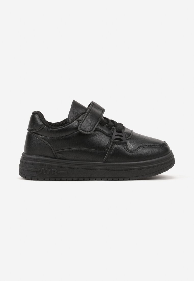 Czarne Buty Sportowe Sneakersy z Ozdobną Aplikacją Venlorie
