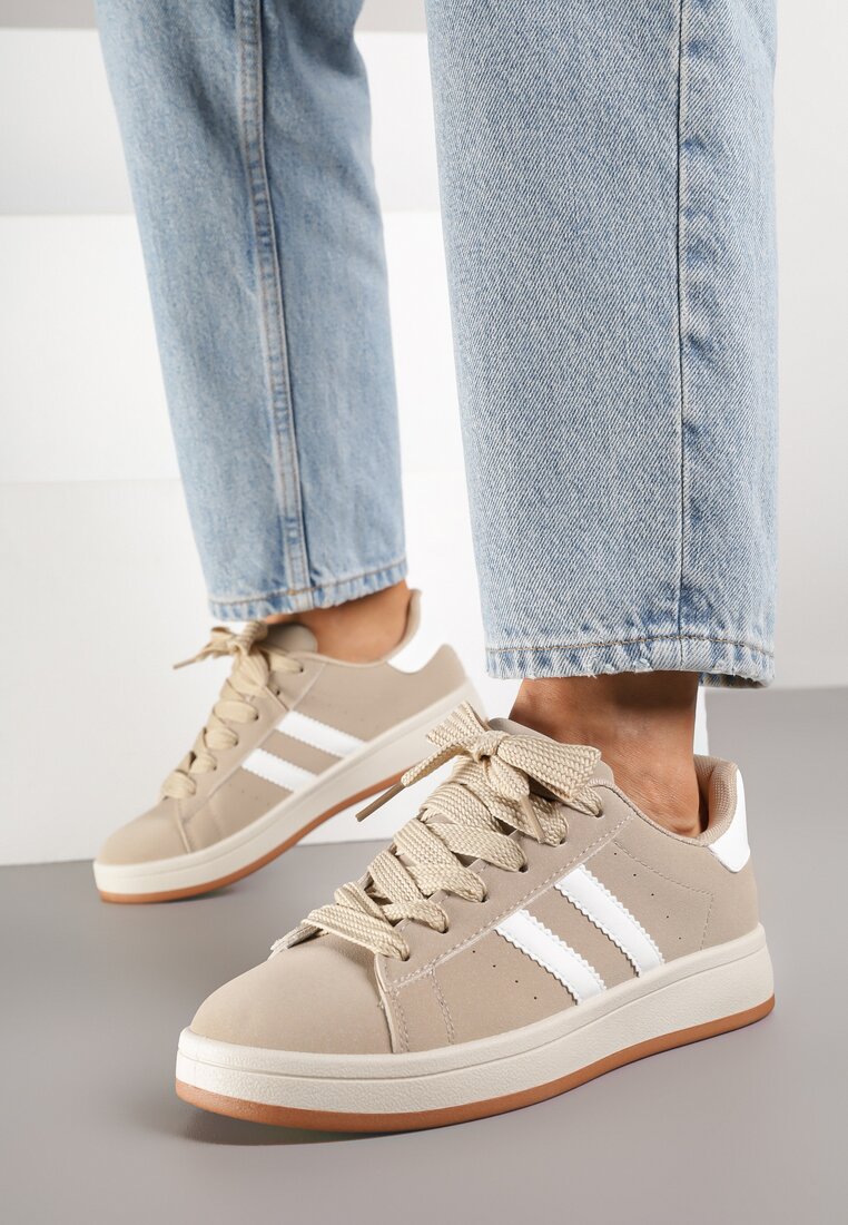 Sneakers Bej cu alb
