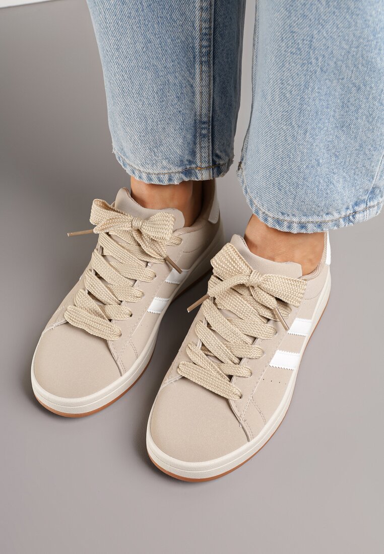 Sneakers Bej cu alb
