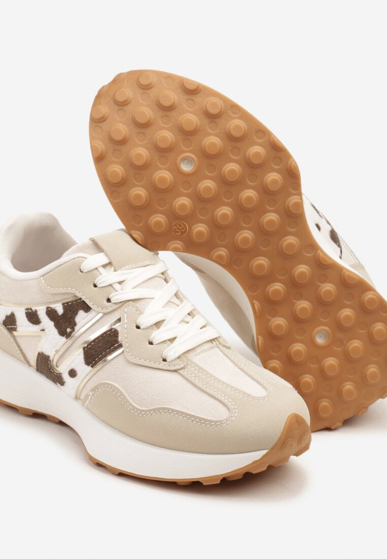 Czarno-Białe Sneakersy z Geometrycznym Wzorem Rilestra