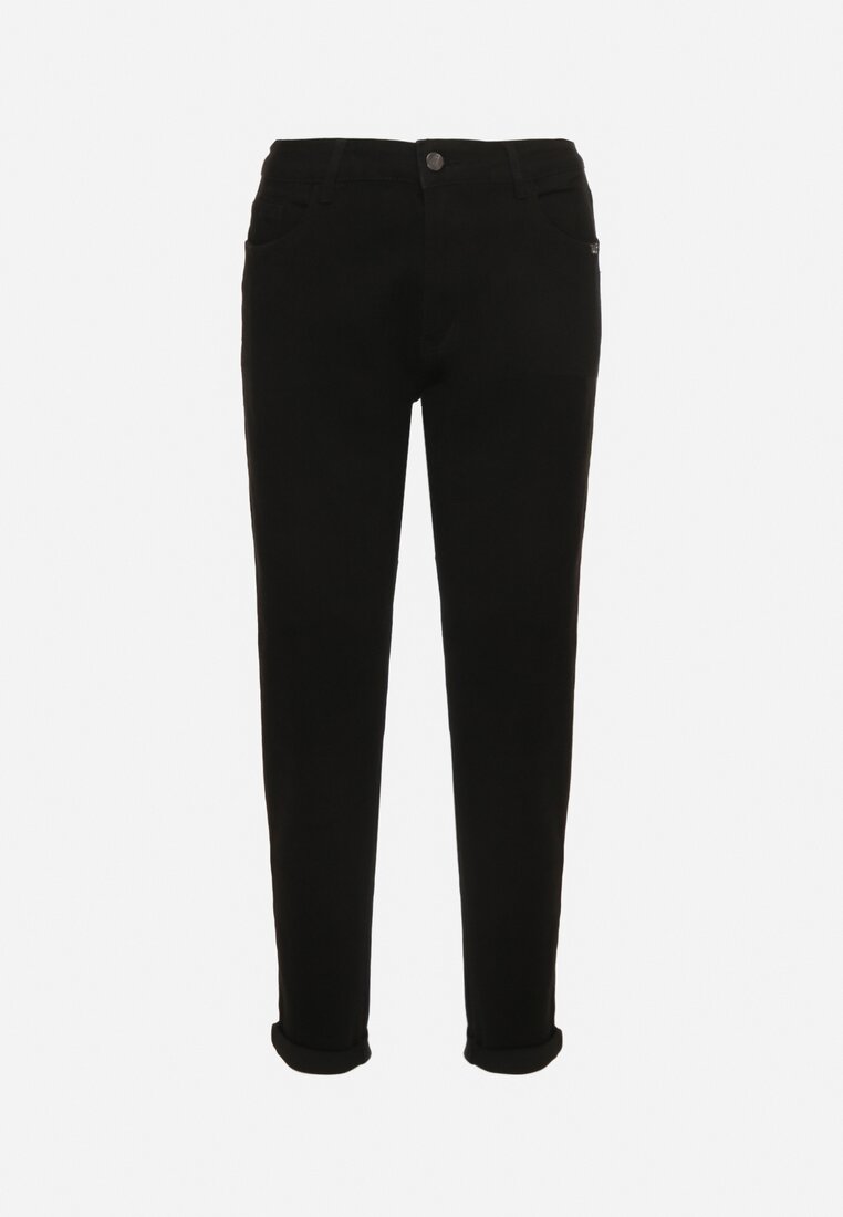 Czarne Casualowe Jeansy o Kroju Mom Fit Arettia