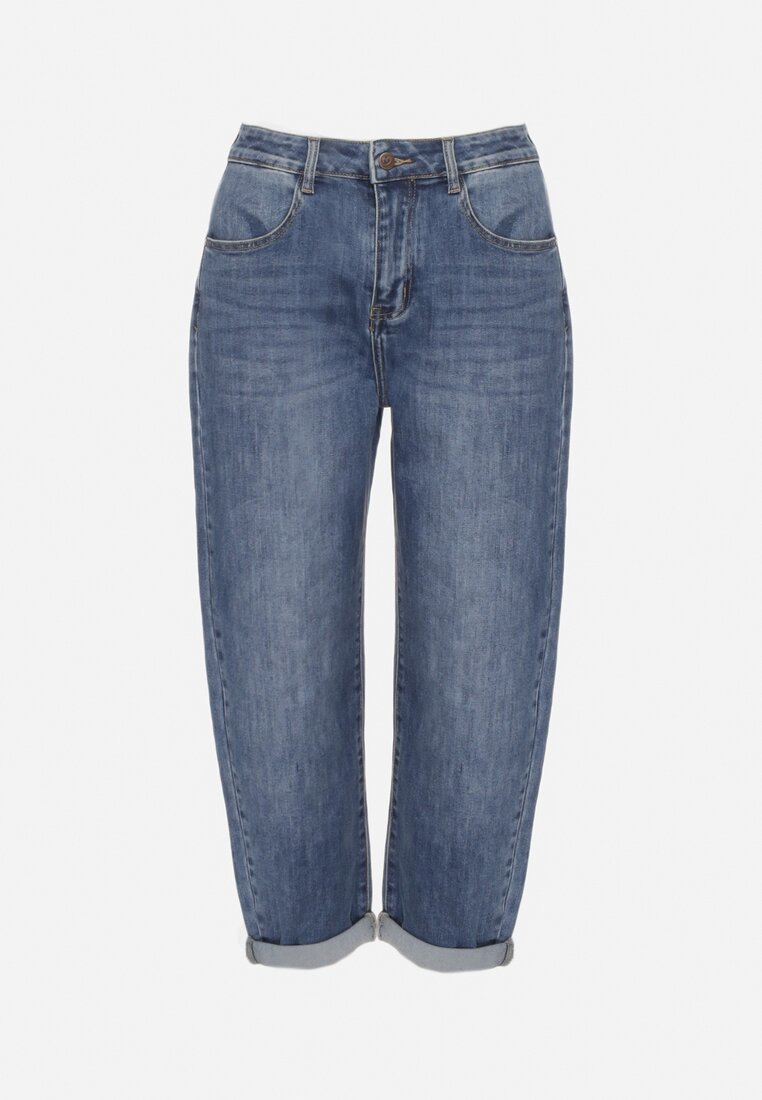 Niebieskie Jeansy o Kroju Mom Fit z Regularnym Stanem Rilarisse