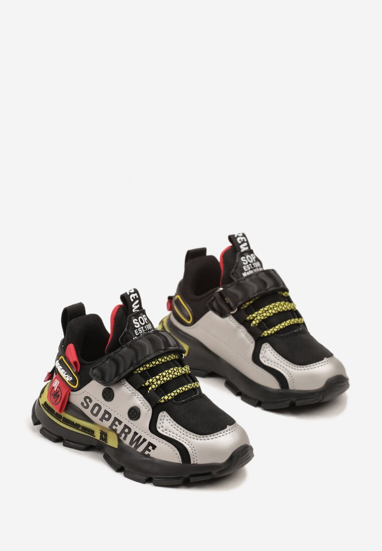 Czarno-Czerwone Buty Sportowe Busselia