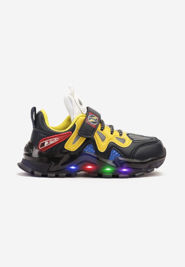 Niebiesko-Żółte Buty Sportowe LED  Sketyai