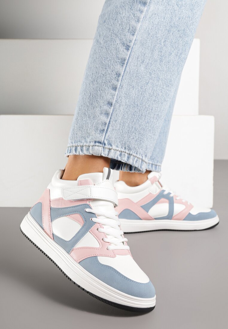 Sneakers Alb cu roz