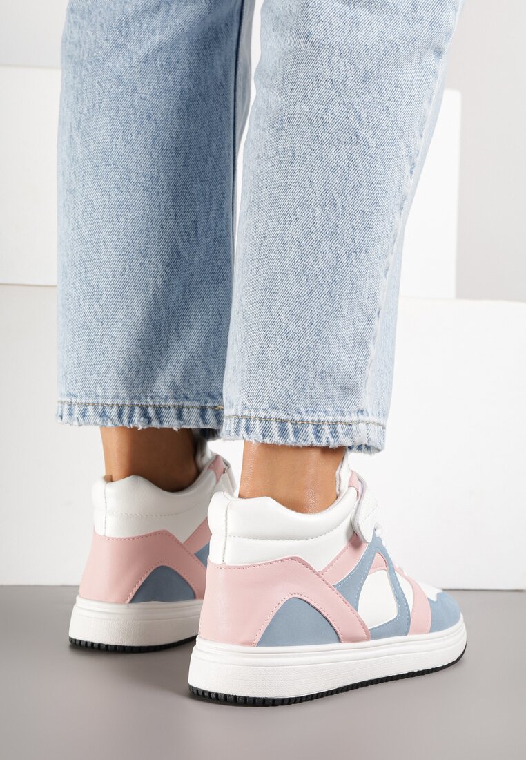 Sneakers Alb cu roz