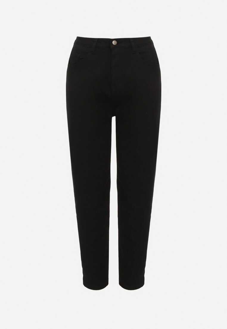Czarne Klasyczne Jeansy o Kroju Mom Fit Fesianela