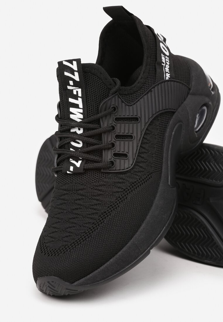 Czarne Buty Sportowe z Napisami Klymitheme