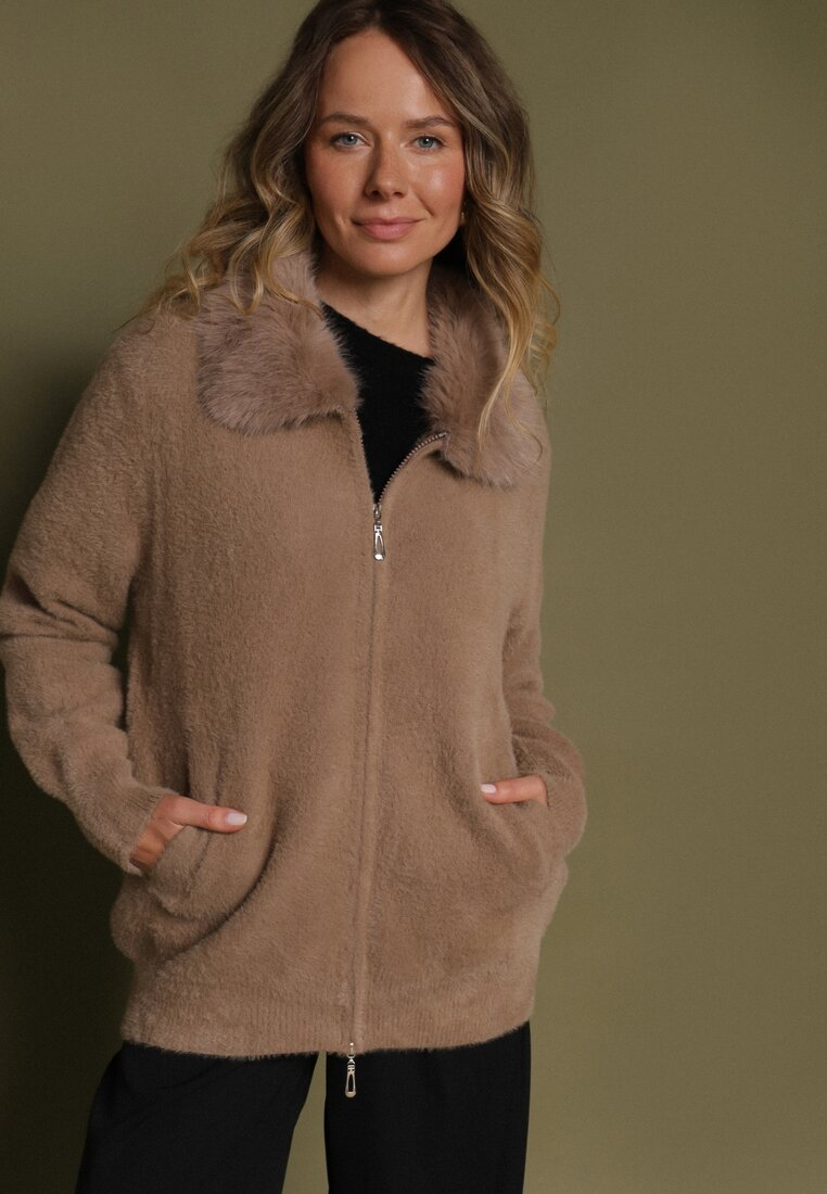 Cardigan Bej închis