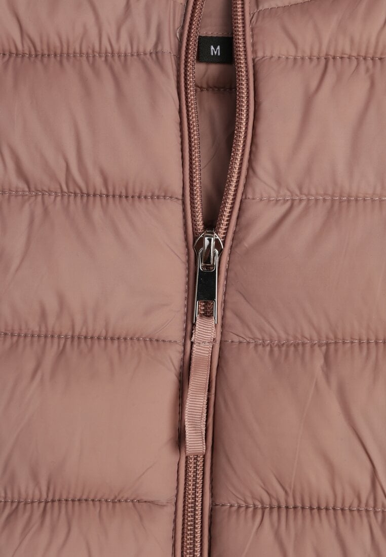 Beżowa Pikowana Kurtka w Klasycznym Stylu Nelaniel