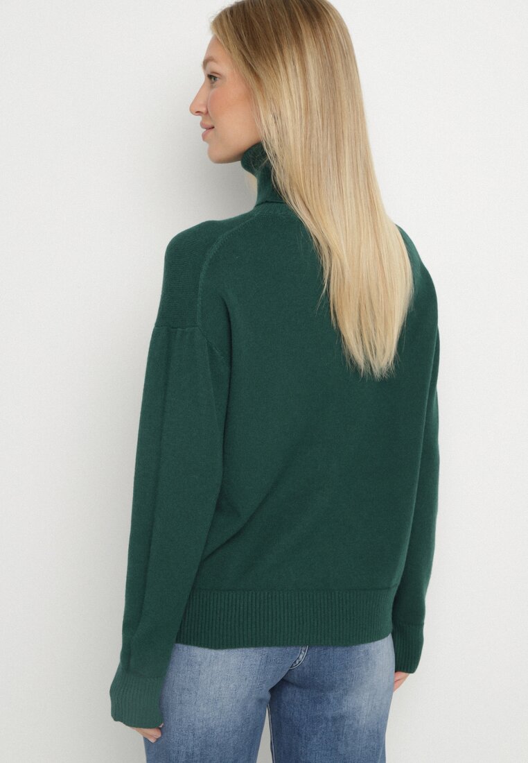 Pulover pe gât Verde