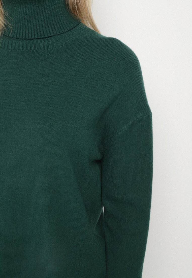 Pulover pe gât Verde