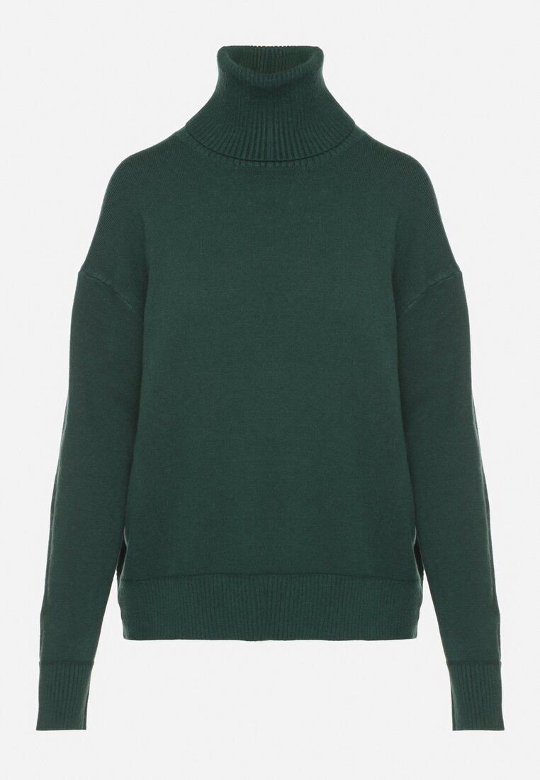 Pulover pe gât Verde