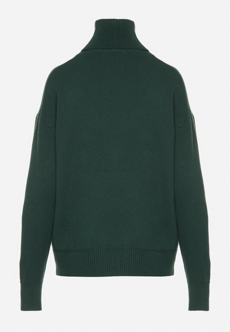 Pulover pe gât Verde