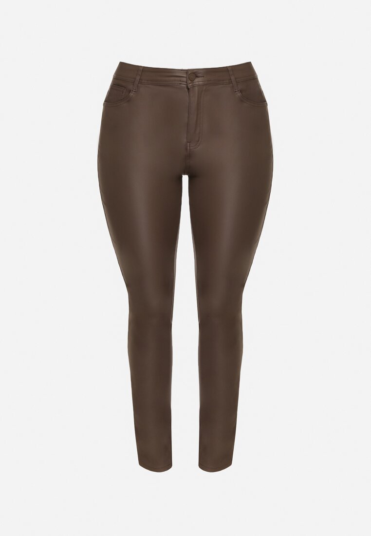 Brązowe Spodnie Skinny Gasi