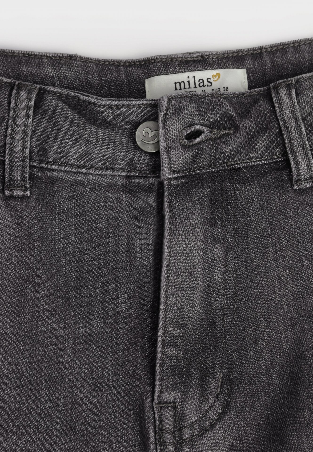 Szare Jeansy Mom Fit z Wysokim Stanem Rallanda